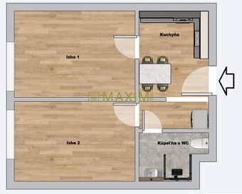 2-garsónka na ulici Stavbárskej vo Vrakuni