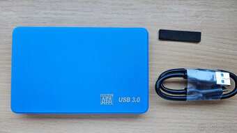 Externý BOX USB3.0 na 2.5'' SATA HDD/SSD - modrý