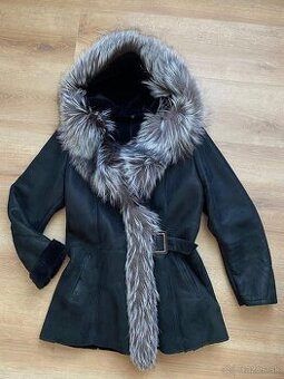 Dámsky kožuch z barana + líška