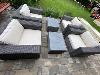Záhradné ratanové sedenie, lounge set