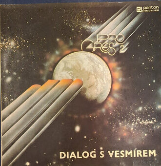 Retro gramofónová LP platňa Dialog s vesmirem