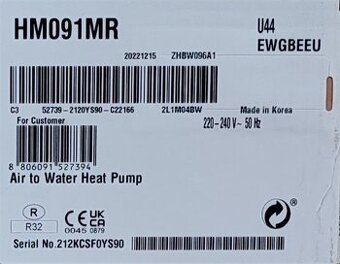 Predám tepelné čerpadlo LG Therma V 9kW monoblok