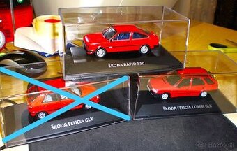 ŠKODA RAPID 130 a FELICIA  GLX COMBI  , 1:43