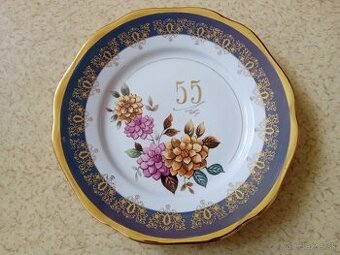 Porcelánový tanier k 55. narodeninám