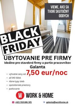 Ubytovanie pre stavebné firmy - Galanta
