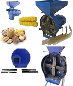 Šrotovník mlyn na obilie 4500W +sitká+ nože na sekanie slamy