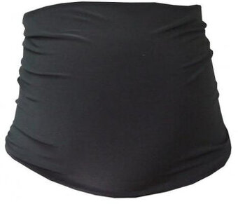 Nový, zabalený - Riasený tehotenský pás, čierny