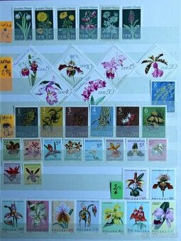 Známky - flóra bez pečiatky