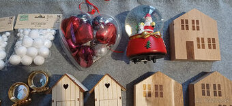 Mix - vianočné ozdoby + 12 anjelikov ručná práca