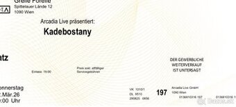 2x Lístky na Kadebostany