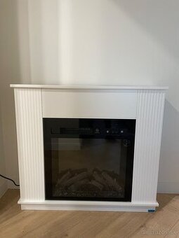 Elektrický krb s obostavbou – nový, plne funkčný