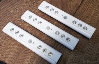3 x LED svetielka na baterie s pohybovym senzorom