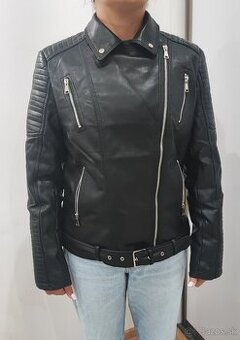 Kožená bundách ekokoza M