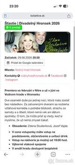 Šťastie - Divadelný Hronsek