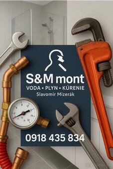 🛠️ Inštalatér – voda, plyn, kúrenie, kúpeľne | S&M mont