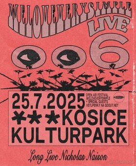 Predam dva lístky na wlvs koncert v Košiciach 25.7