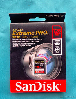 Nerozbalená SanDisk SDXC 128GB Extreme PRO U3