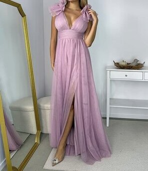 Ružové tylové šaty 42/XL