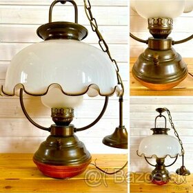 Stará krásná mohutná lampa ve stylu petrolejky - 1