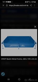 CRIVIT Bazén Metal-Frame, 228 x 159 x 42 cm - 1