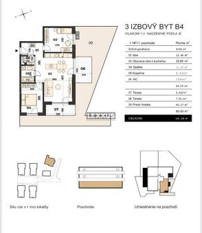 | predaj moderny 3 izbový byt s predzahradkou, Stare Grunty