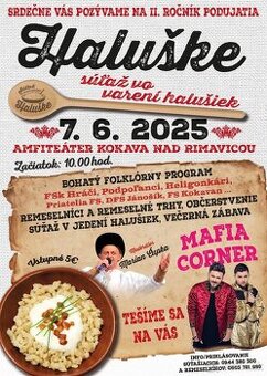 HĽADÁME DOBROVOĽNÍKOV – Súťaž vo varení halušiek 7.6.2025