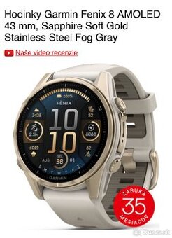 Garmin Fenix 8 AMOLED 43 mm, Sapphire Soft Gold Stainless St