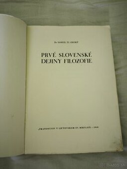 Prvé slovenské dejiny filozofie 1948