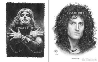 Queen - posterbook- unikátne kreslené portréty
