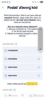 RADOSŤ zľavové kódy
