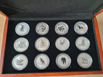 Australia Lunar I 1oz investicne striebro 1999- 2010