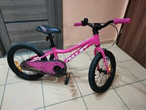 Detsky bicykel Amulet 16" Fun pink + pomocne kolieska