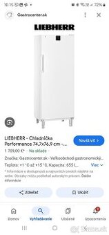 Gastro chladnička LIEBHERR
