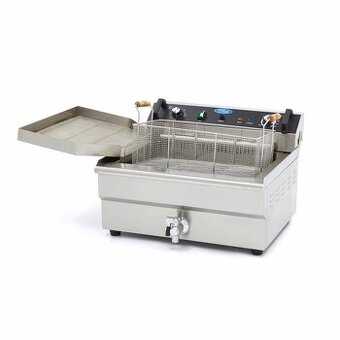 Elektrická fritéza s kohútikom – 1 x 30 L | Maxima 09365021