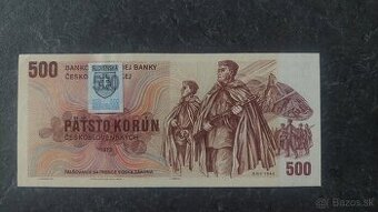 500 Kčs 1973 + SK kolok, stav N