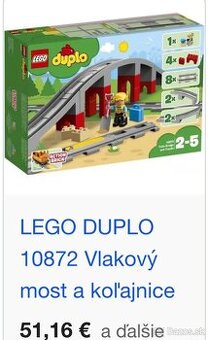 Lego duplo, most pre vláčik