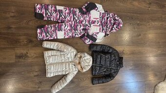 Zimný overal, zimné bundy dievčenské 116