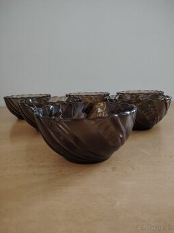 Dymové sklo - dezertné misky