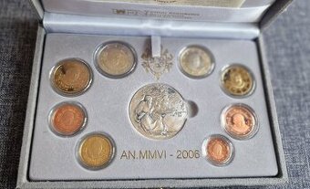 Vatikán 2006 - Oficiálna sada euromincí s Ag medailou Proof