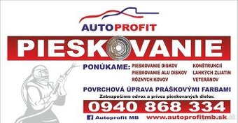 Pieskovanie a Práškové lakovanie