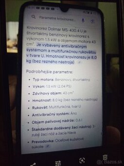 Predám krovinorez Dolmar MS-430.4 U