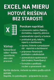 EXCEL NA MIERU – HOTOVÉ RIEŠENIA BEZ STAROSTÍ