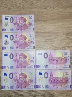 0 eurova bankovka, 0€ bankovky, 0 eurové bankovky Jan Hus