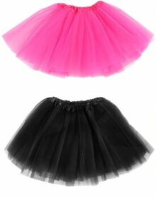 Nová tylová dievčenská suknička ružová a čierna