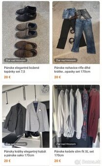 Pánske oblečenie komplet 4 inzeráty spolu