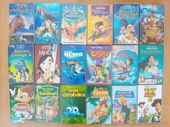 VHS filmy a rozprávky, DVD filmy a CD hudba