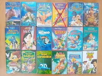 VHS filmy a rozprávky, DVD filmy a CD hudba