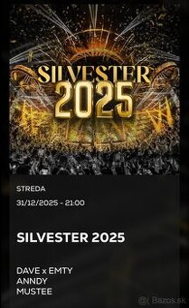 PREDÁM LÍSTKY - MINISTRY SILVESTROVSKÁ PARTY 2025
