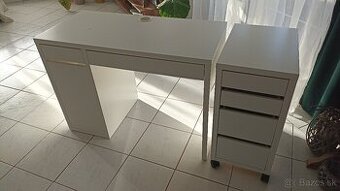 Písací stolík+skrinka so zásuvkami