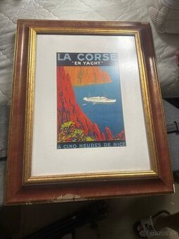 Plagát / obraz LA CORSE – En Yacht, 44 × 54 cm